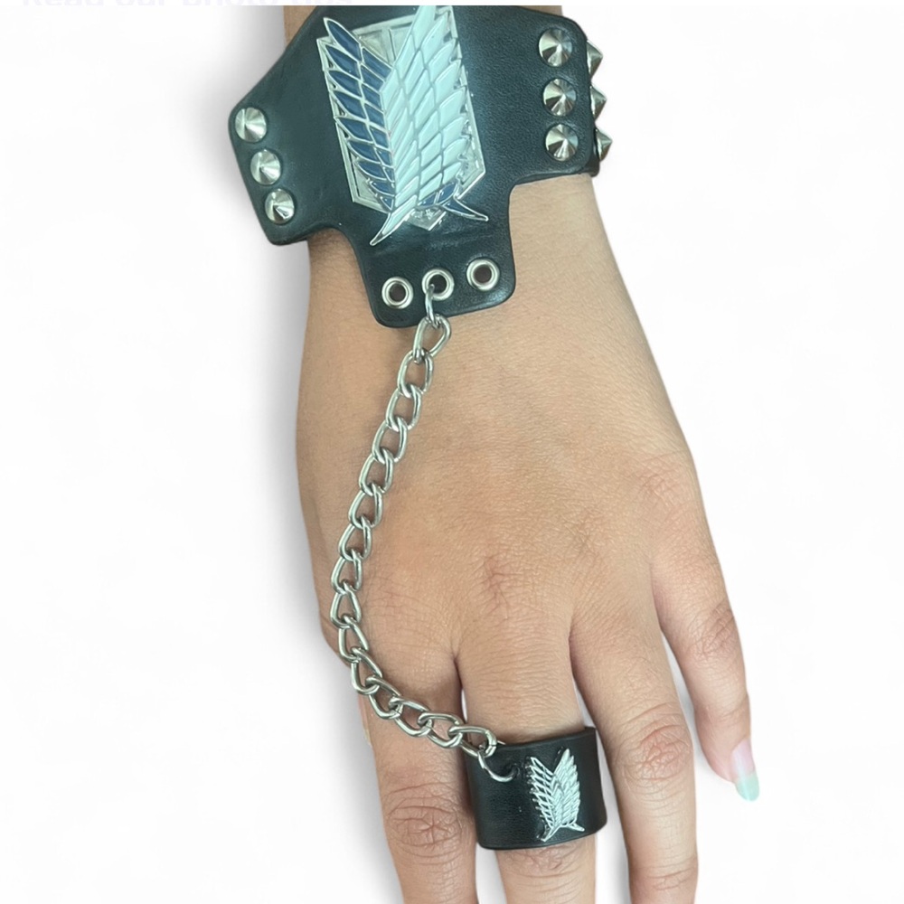 Black Chain Bracelet with Silver Accents